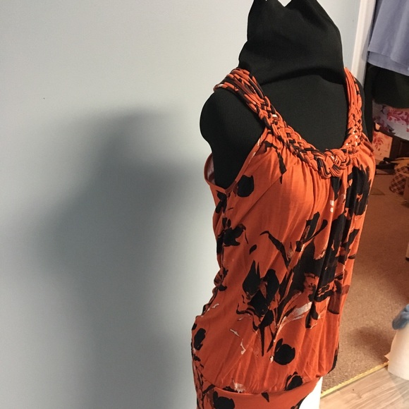 NWT Sleeveless Floral Print Knit Halter Tunic - Picture 4 of 7